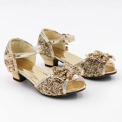 Jouet-Jeux d'imitation-Chaussures de princesse enfant à talon pailletées pour déguisement