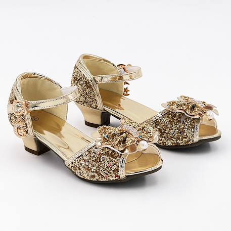 Chaussures de princesse enfant à talon pailletées pour déguisement Argent+Or+Rose 5 - vertbaudet enfant 