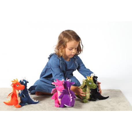 Peluche - peluche dragon sonore, bleu 17 cm Bleu 5 - vertbaudet enfant 