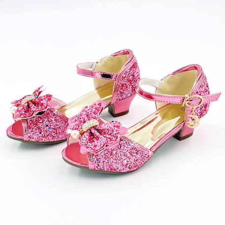 Chaussures de princesse enfant à talon pailletées pour déguisement Argent+Or+Rose 11 - vertbaudet enfant 