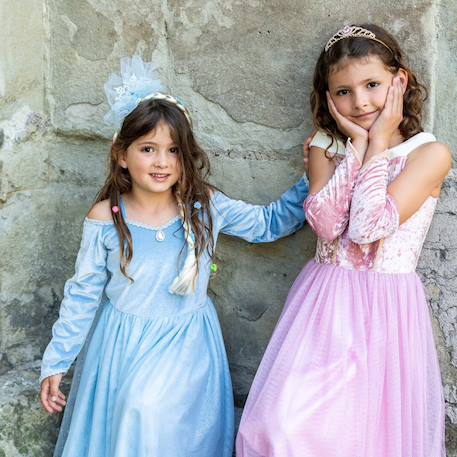Déguisement enfant robe de princesse reine de glace en velours Bleu 5 - vertbaudet enfant 