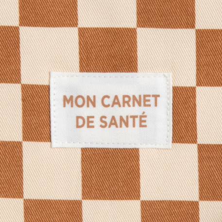 Protège carnet de santé damier en coton - petit chou Caramel 3 - vertbaudet enfant 
