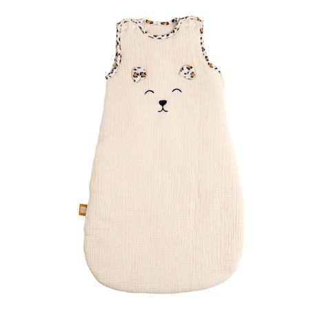 Gigoteuse bébé hiver en gaze de coton détails léopard Ecru 1 - vertbaudet enfant 