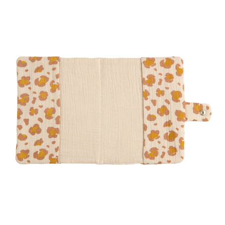 Protège carnet de santé léopard en gaze de coton - petit chou Ecru 2 - vertbaudet enfant 