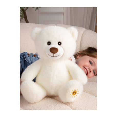 Peluche veilleuse glowy, mon ourson lumineux beige – 24 cm Blanc 2 - vertbaudet enfant 