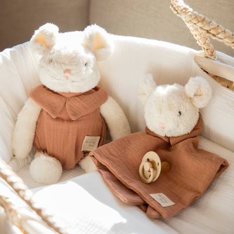 Peluche souris poppy cannelle (25 cm) Cannelle, écru+Vert d'eau, écru 5 - vertbaudet enfant 