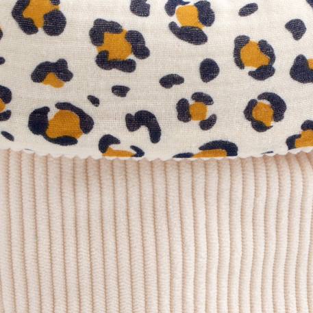 Lot de 2 panières de rangement en velours côtelé - leopard Ecru 5 - vertbaudet enfant 