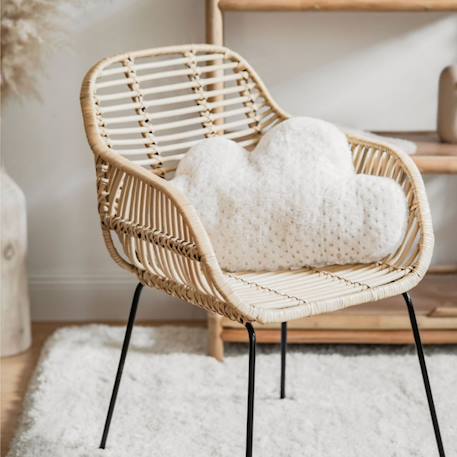 Fauteuil enfant en rotin et pieds métal - java Rotin blanchi 3 - vertbaudet enfant 