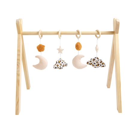 Arche d'éveil bois avec 4 jouets Beige/bleu+Beige/jaune+Beige/rose+Bleu+Ecru/caramel+Jaune+Jaune/vert+Marron+Rose 11 - vertbaudet enfant 
