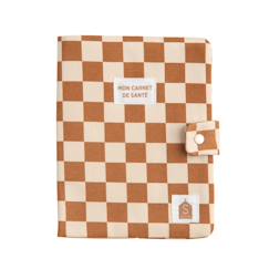 Puériculture-Protège carnet de santé damier en coton - petit chou