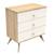 Commode 3 tiroirs avec pieds bois - camille Vanille 2 - vertbaudet enfant 