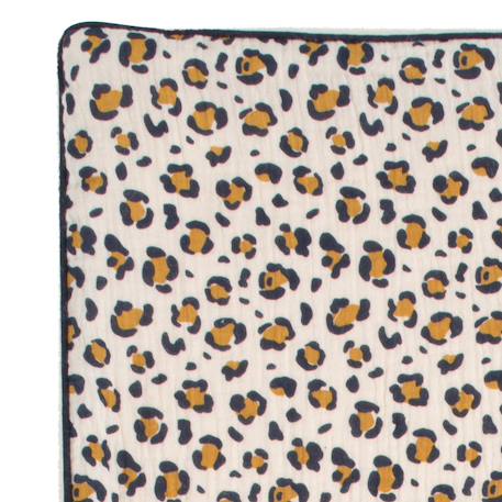Couverture bébé léopard en gaze de coton et polaire - petit chou Ecru/noir+Ecru/rose 4 - vertbaudet enfant 