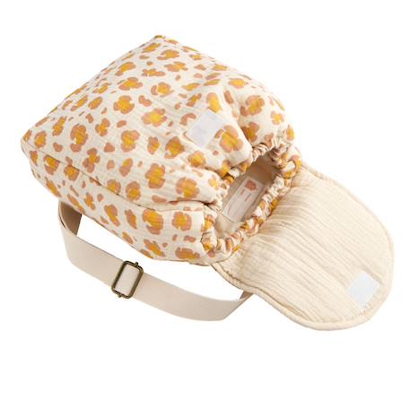 Sac à dos maternelle en gaze de coton léopard Ecru/rose 3 - vertbaudet enfant 