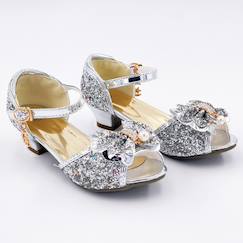 Jouet-Jeux d'imitation-Déguisements-Chaussures de princesse enfant à talon pailletées pour déguisement