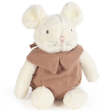 Peluche souris poppy cannelle (25 cm) Cannelle, écru+Vert d'eau, écru 3 - vertbaudet enfant 