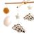 Mobile musical bébé en bois avec 4 jouets - leopard Ecru/caramel 2 - vertbaudet enfant 