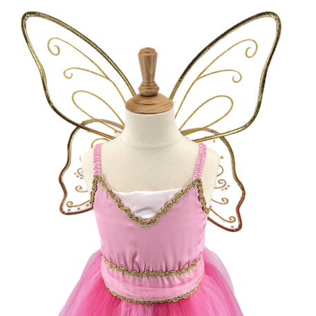 Déguisement enfant robe de fée noa avec ailes dorées Rose 4 - vertbaudet enfant 