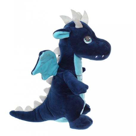 Peluche - peluche dragon sonore, bleu 17 cm Bleu 2 - vertbaudet enfant 