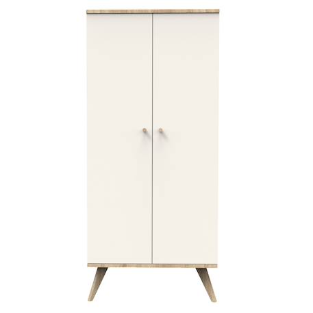 Armoire 2 portes avec pieds bois - camille Vanille 1 - vertbaudet enfant 