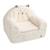 Fauteuil club enfant en sherpa détails léopard Ecru 1 - vertbaudet enfant 