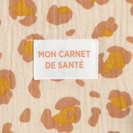 Protège carnet de santé léopard en gaze de coton - petit chou Ecru 3 - vertbaudet enfant 