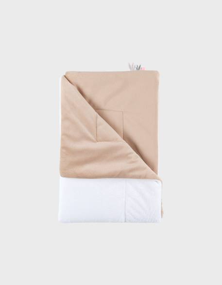 Couverture brodée en veloudoux® Ecru 4 - vertbaudet enfant 