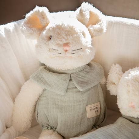 Peluche souris poppy cannelle (25 cm) Cannelle, écru+Vert d'eau, écru 9 - vertbaudet enfant 