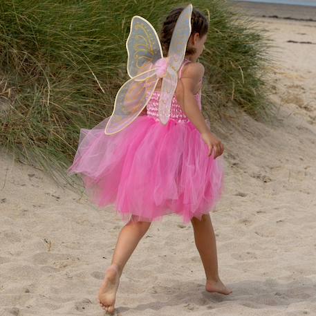 Déguisement enfant robe de fée noa avec ailes dorées Rose 3 - vertbaudet enfant 