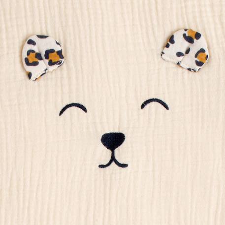 Gigoteuse bébé hiver en gaze de coton détails léopard Ecru 5 - vertbaudet enfant 