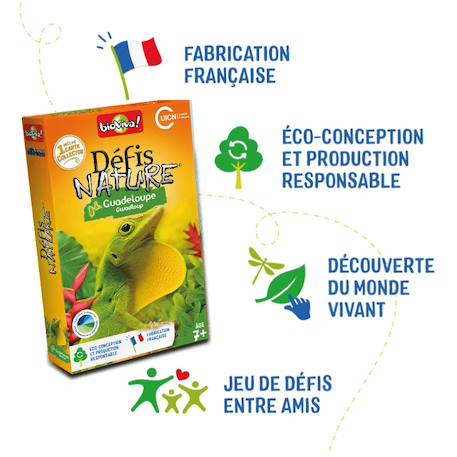 Jeu de cartes - défis nature -  guadeloupe -  fabriqué en france MULTICOLORE 5 - vertbaudet enfant 