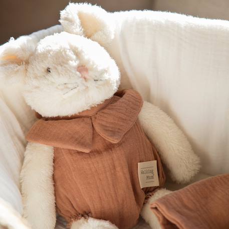 Peluche souris poppy cannelle (25 cm) Cannelle, écru+Vert d'eau, écru 4 - vertbaudet enfant 