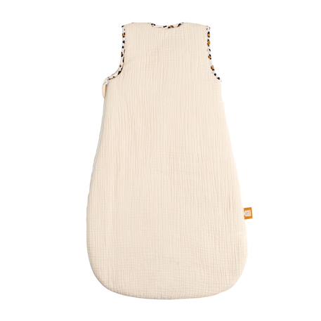 Gigoteuse bébé hiver en gaze de coton détails léopard Ecru 3 - vertbaudet enfant 