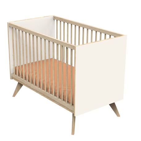 Lit bébé 120x60 à barreaux sur pieds - camille Vanille 1 - vertbaudet enfant 