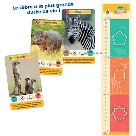 Jeu de cartes - défis nature junior -  rois de la savane -  fabriqué en france MULTICOLORE 3 - vertbaudet enfant 