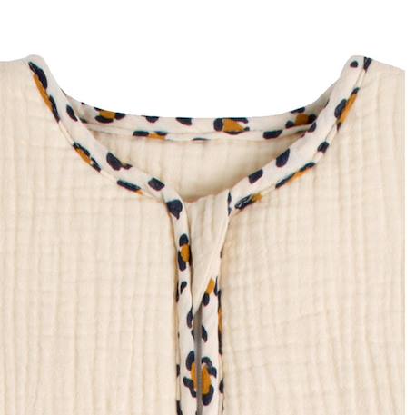 Gigoteuse bébé hiver en gaze de coton détails léopard Ecru 4 - vertbaudet enfant 