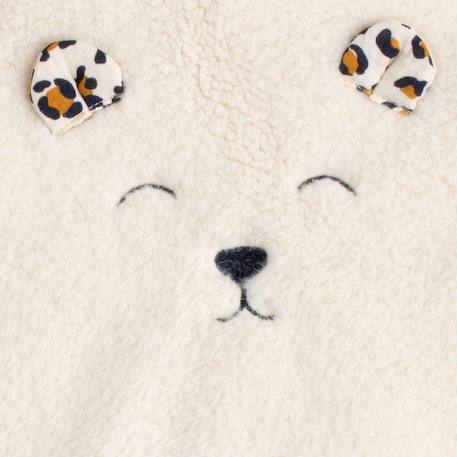 Gigoteuse bébé naissance hiver en sherpa et détails léopard Ecru 5 - vertbaudet enfant 