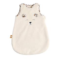 Linge de maison et décoration-Gigoteuse bébé naissance hiver en sherpa et détails léopard