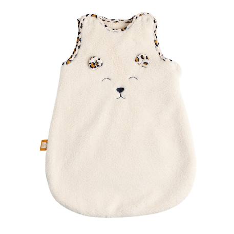 Gigoteuse bébé naissance hiver en sherpa et détails léopard Ecru 1 - vertbaudet enfant 