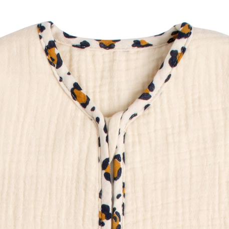 Gigoteuse bébé été en gaze de coton détails léopard Ecru 4 - vertbaudet enfant 