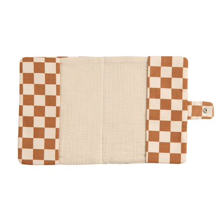 Protège carnet de santé damier en coton - petit chou Caramel 2 - vertbaudet enfant 