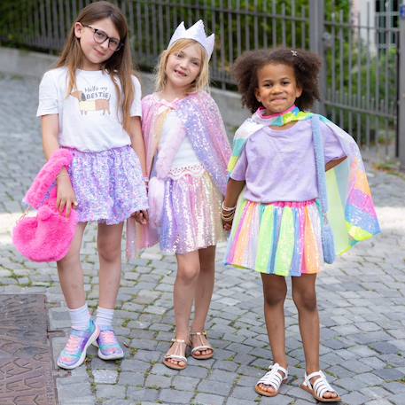 Déguisement enfant cape à sequins pastel Multicolore 5 - vertbaudet enfant 