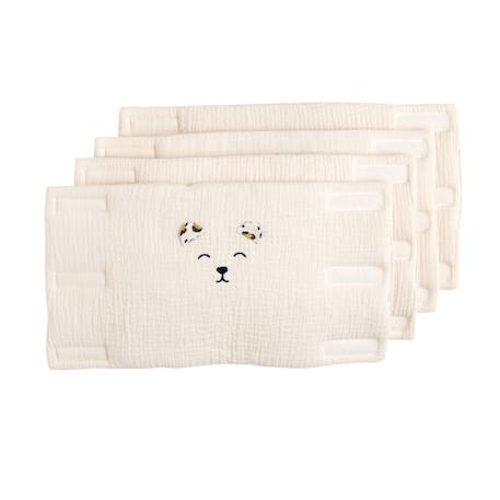 Protections de barreaux de lit en coton Beige+Beige foncé+Bleu/blanc+Ecru léopard+Moutarde+Rose+Rose foncé+Rouge+Vert+Vert tilleul 11 - vertbaudet enfant 