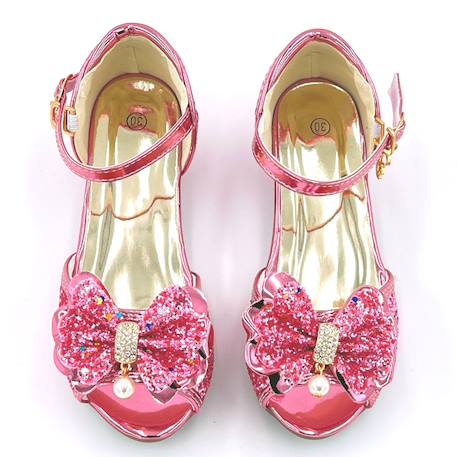 Chaussures de princesse enfant à talon pailletées pour déguisement Argent+Or+Rose 10 - vertbaudet enfant 