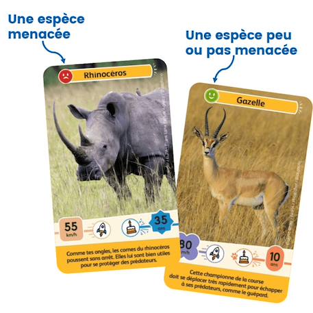 Jeu de cartes - défis nature junior -  rois de la savane -  fabriqué en france MULTICOLORE 6 - vertbaudet enfant 