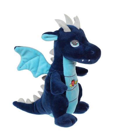 Peluche - peluche dragon sonore, bleu 17 cm Bleu 3 - vertbaudet enfant 