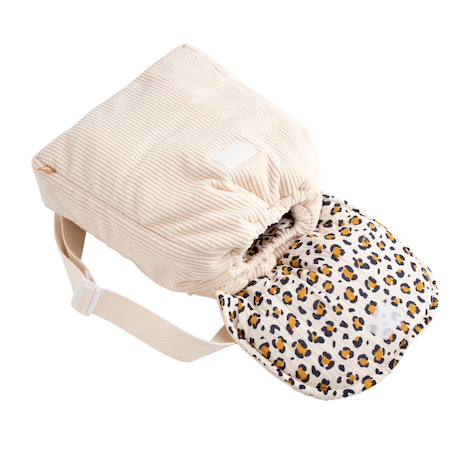 Sac à dos maternelle en velours côtelé avec oreilles Ecru 3 - vertbaudet enfant 