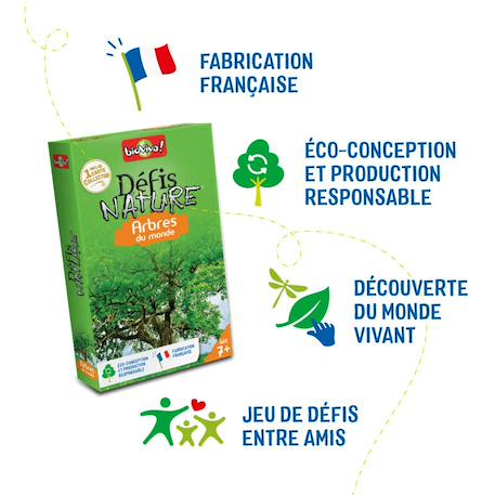 Jeu de cartes - défis nature -  arbres -  fabriqué en france MULTICOLORE 6 - vertbaudet enfant 