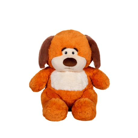 Peluche chubby dog - chien marron clair et beige  40 cm Beige 1 - vertbaudet enfant 