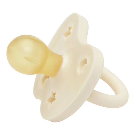 Tétine physiologique caoutchouc naturel Beige+Jaune 1 - vertbaudet enfant 