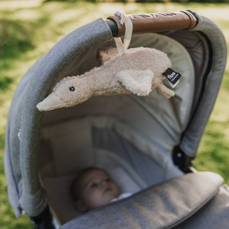 Peluche bruit blanc à suspendre lou beige (8 cm) Avoine+Beige, noir+Marron, noir 5 - vertbaudet enfant 